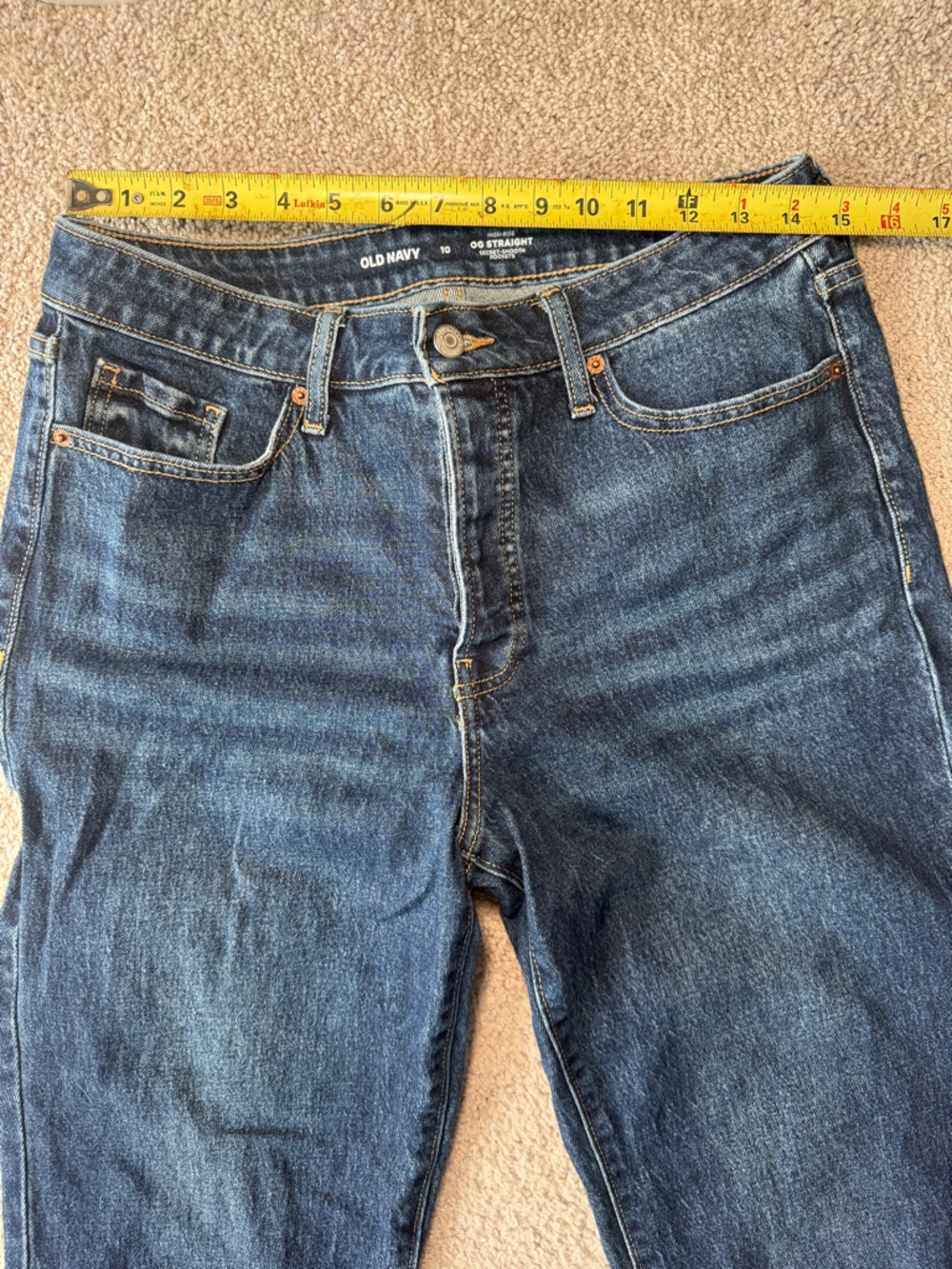 Old Navy high-waisted button-fly OG straight ankle jean - Picture 6 of 7